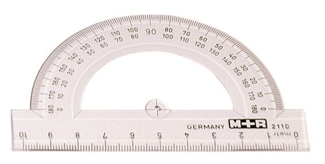 Gradskiva 180° 1/1° Ø 10 cm - 100mm 180° - 1