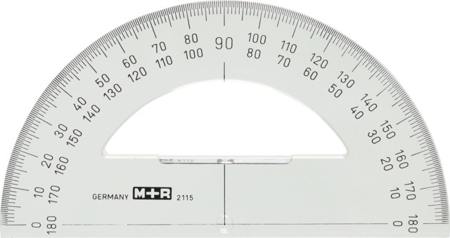 Gradskiva 180° 1/2° Ø 15 cm - 150mm 180° - 1
