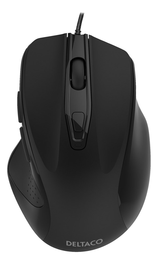 Trådbunden Kontorsmus Ergonomisk Form Tysta Klick Svart - 1
