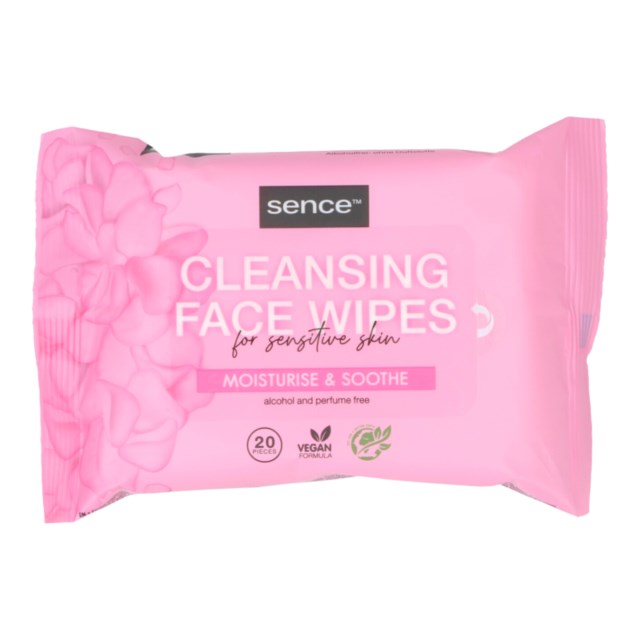 Rengöringsservetter Sence Facial Sensitive 20-P - 1