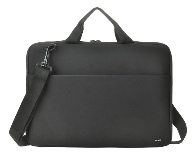 Neopren Laptop Fodral 13-14" Handtag Axelrem Svart - 1