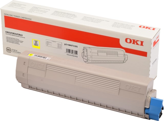 Lasertoner Oki C823dn/C823n gul - 1