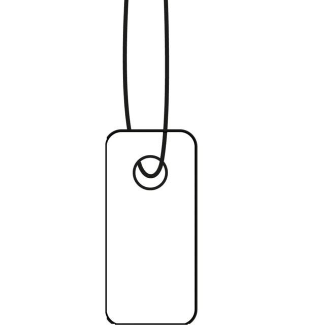 Hängetikett med snöre 7x15mm 1000 St/Ask - 7x15mm - 1