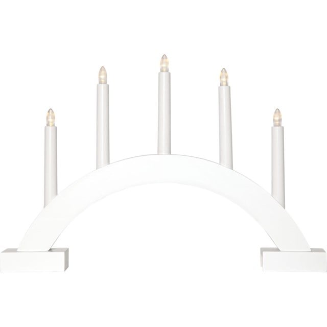 Ljusstake Abbe 5 ljus 32cm vit - 1