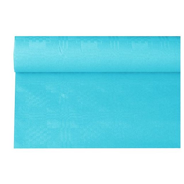 Bordsduk Damast turkos 1,2x6m - 1
