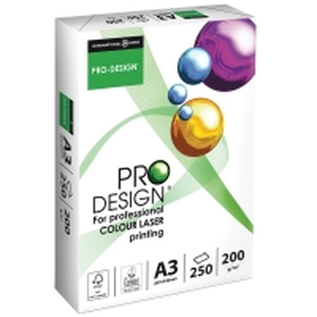 Kopieringspapper Pro Design A3 200g 250st/fp - A3 - 1