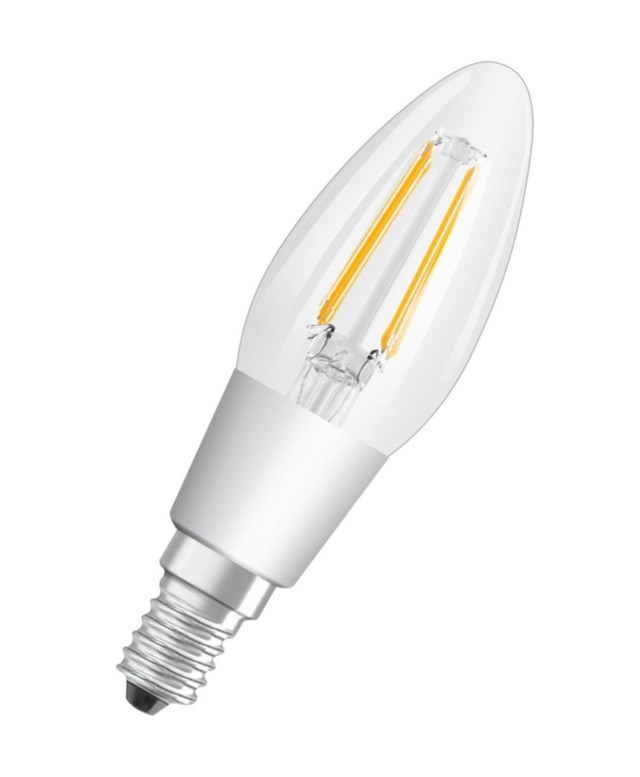 LED-lampa Osram GLOWdim E14 Kronljus Dimbar, 4W, 470lm, 2700K - 1