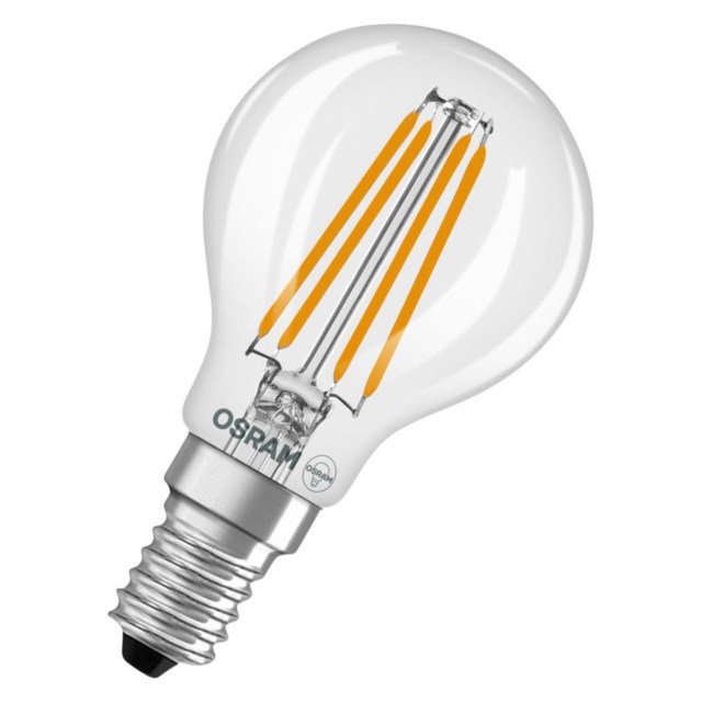 LED-lampa Osram E14 Klot Filament 3.4W 470lm, 2700K, klar - 1