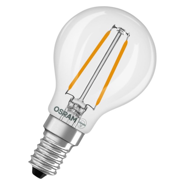 LED-lampa Osram E14 Klot Filament, 1.8W, 250lm, 2700K - 1