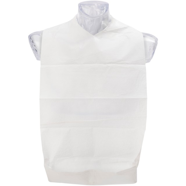 Haklapp med knytband/vändbar ficka 37x70cm 900st/krt - 370x700mm - 1