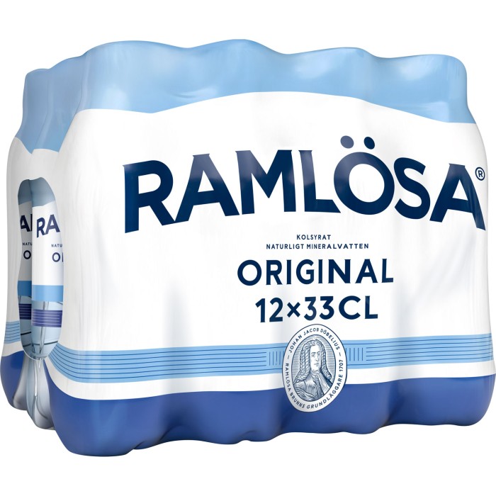 Mineralvatten Ramlösa Original Kolsyrat, 33cl PET, 12 st/fp - Fika, Dryck & Kök - Kaffe & Drycker - Läsk & Vatten