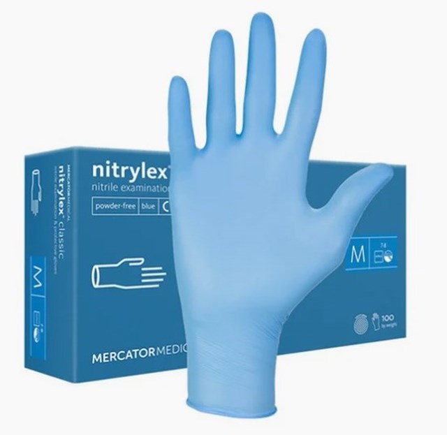 Engångshandske Nitrylex Classic Nitril blå 100p - M - 1