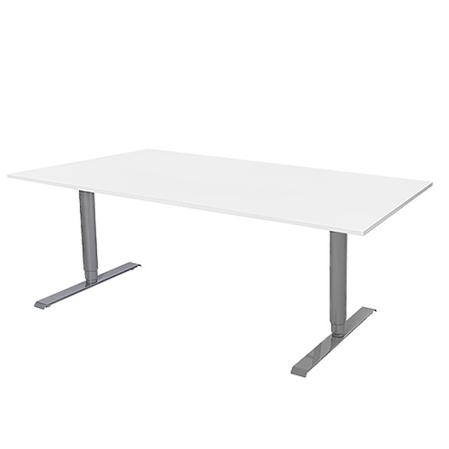 Bord El 2-Pelarstativ 160X80 Silver-Vit - 1600x800mm - 1