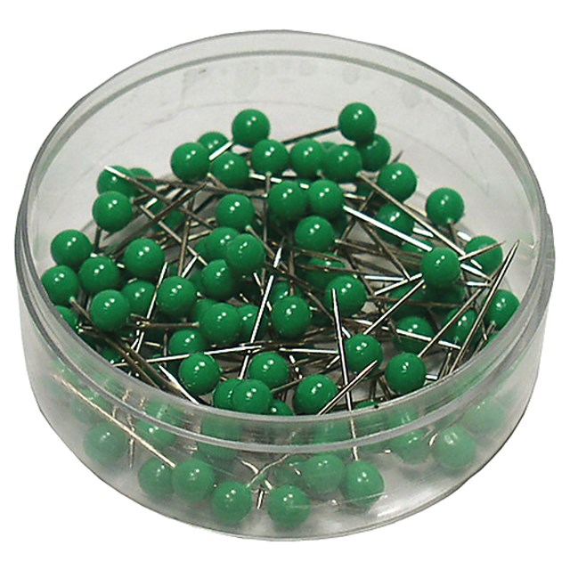 Kartnålar runda grön 100/fp - Ø4mmx20mm - 1