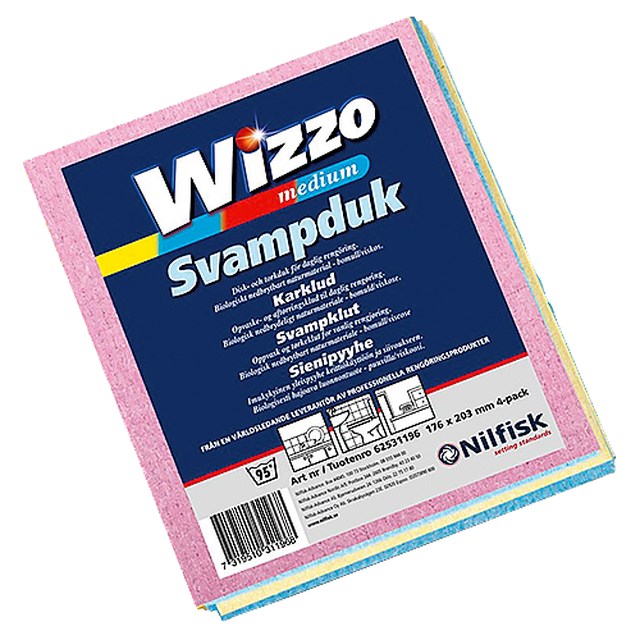 Svampduk 175X203 Sort. 4/Fp - 175x203mm - 1