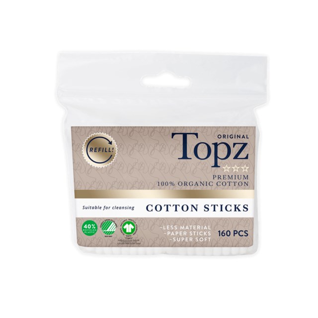 Topz Bomullspinnar Premium Refill 160st/fp - 1