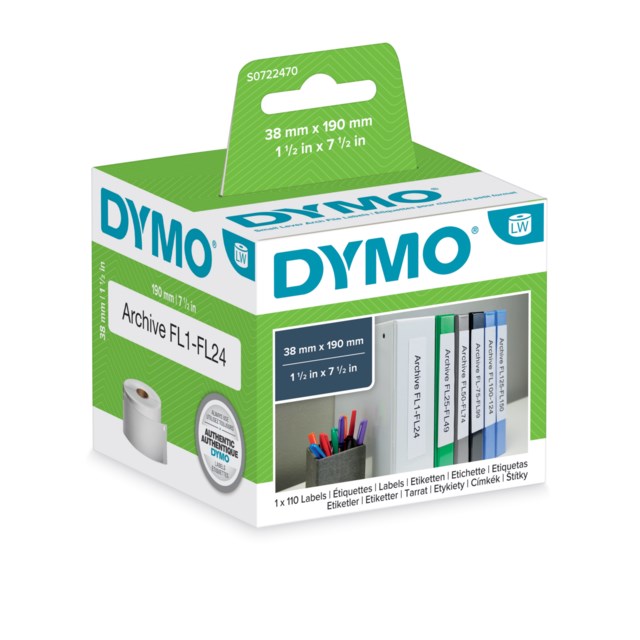 Etikett Dymo Label 190X38 - 190x38mm - 1