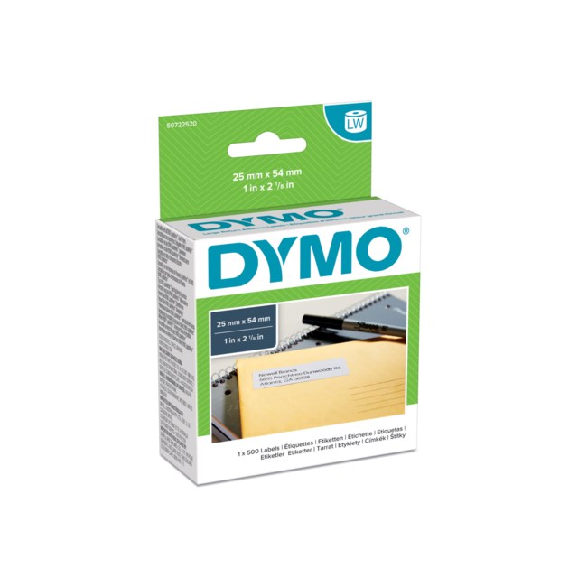 Etikett Dymo Label 25X54 - 25x54mm - 1