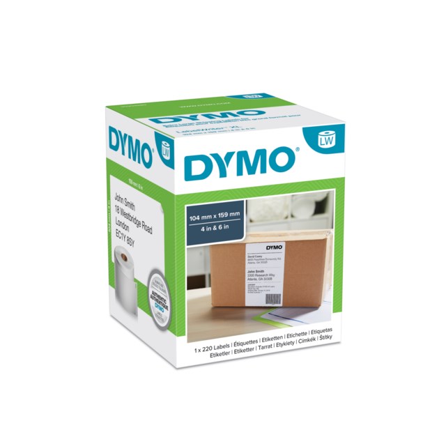 Etikett Dymo LW 104x159 mm xl 220st/rle - 104x159mm - 1