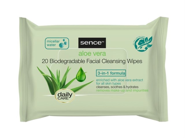 Rengöringsservetter Sence Facial Aloe Vera 20-P - 1