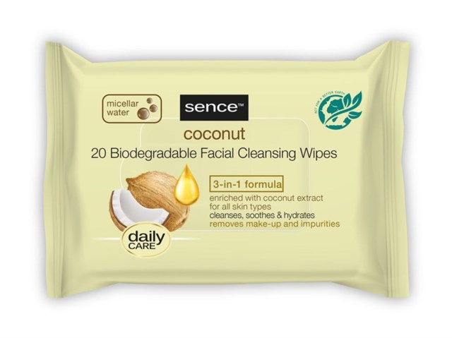 Rengöringsservetter Sence Facial Coconut 20-P - 1