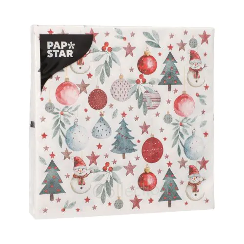 Servett 3-lags jul "Kall vinter" 33x33cm 20st/fp - 1