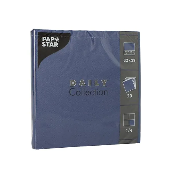 Pappersservett Pappstar DAILY Collection, mörkblå, 32x32 cm, 20 st - 1