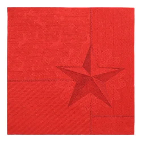 Servett Royal Col 40x40cm 1/4-vikt Rising Star röd 50st/fp - 1