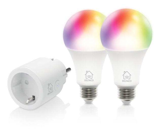 SMART HOME Starter kit, smart-plug och 2x RGB LED-lampor - 1