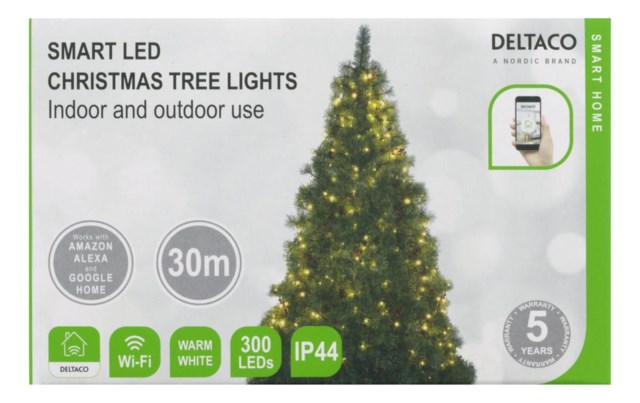 Julgransbelysning Deltaco Smart Home 300-LED dioder - 1