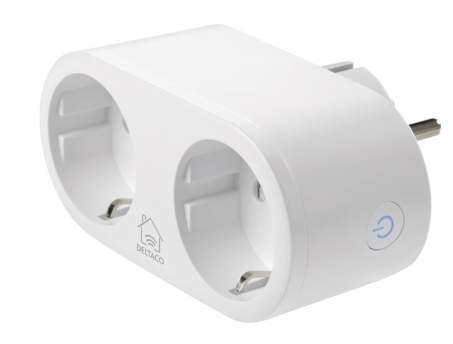 Strömbrytare Deltaco Smart Home 2 uttag WiFi 220-240V AC - 1