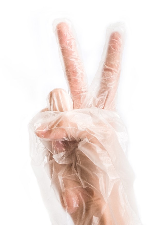 Engångshandske präglad 34cm transparent stl L 100st/fp - M - 1