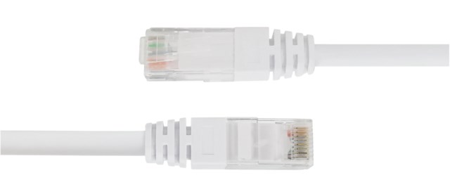 Nätverkskabel Deltaco U/UTP, cat 6 0,5m vit - 0,5m - 1