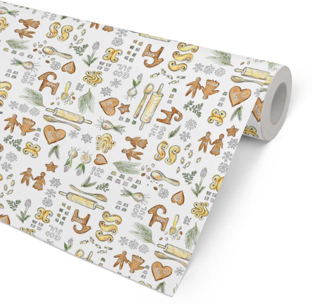 Julpapper Lusse creme 38cm x 165m 5kg - 380mmx165m - 1