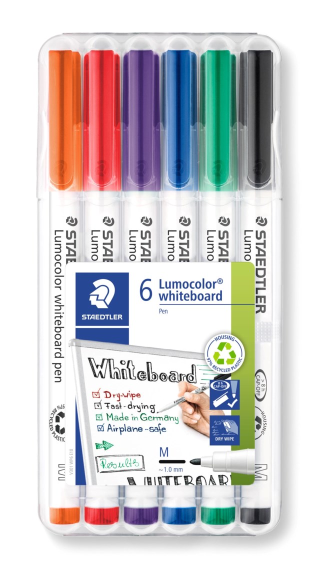 Whiteboardpenna Staedtler Lumocolor 6-set - 1