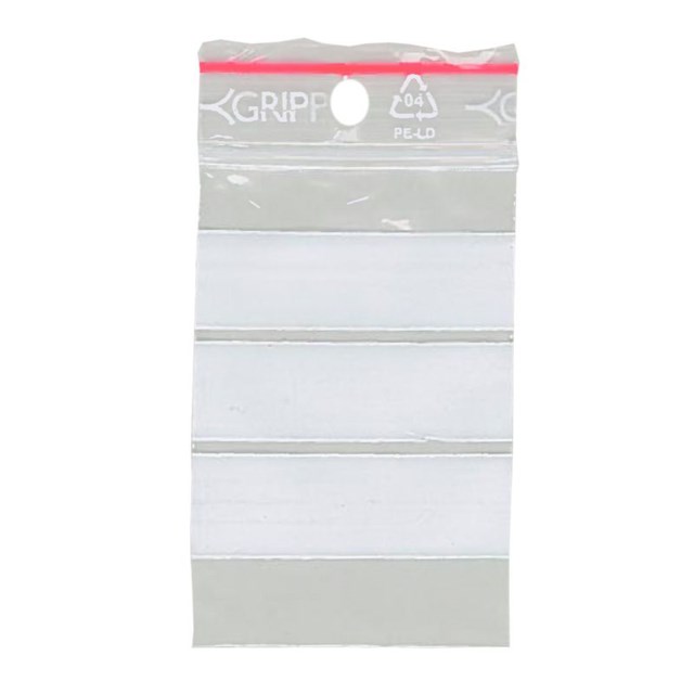 Blixtlåspåse Grippie 11-66 40X60x0,05mm m skrivfält 1000/fp - 40x60x0,05mm - 1