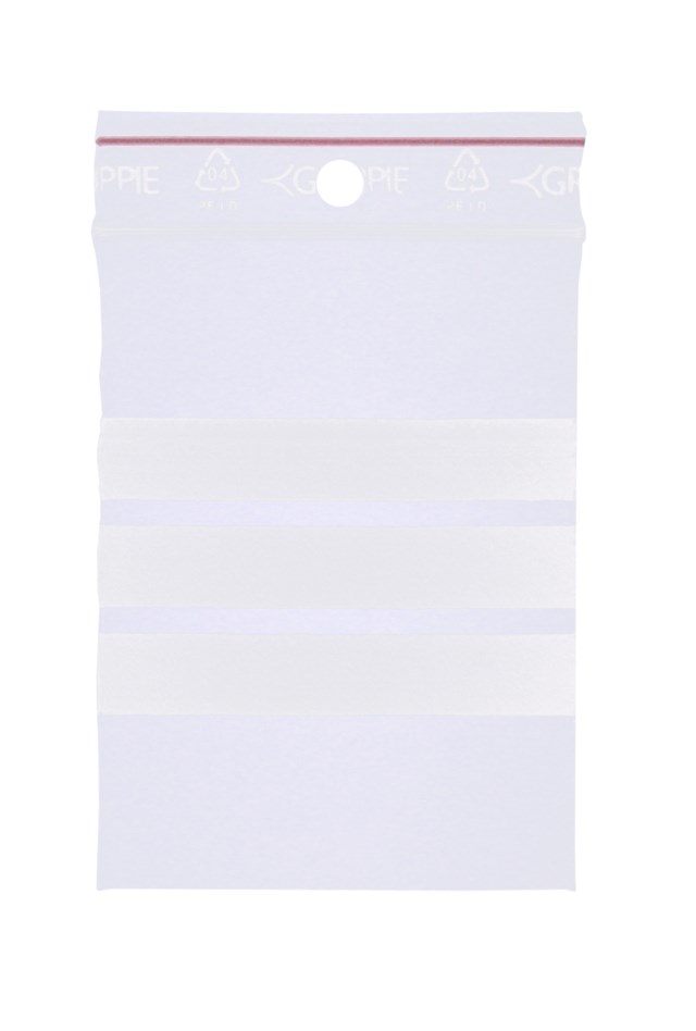 Blixtlåspåse 11-61 60x80x0,05mm m skrivfält 1000/fp - 60x80x0,05mm - 1