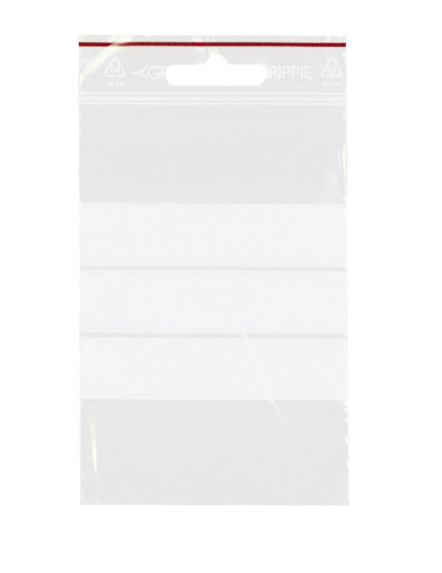 Blixtlåspåse 11-65 80x120x0,05mm m skrivfält 1000/fp - 80x120x0,05mm - 1