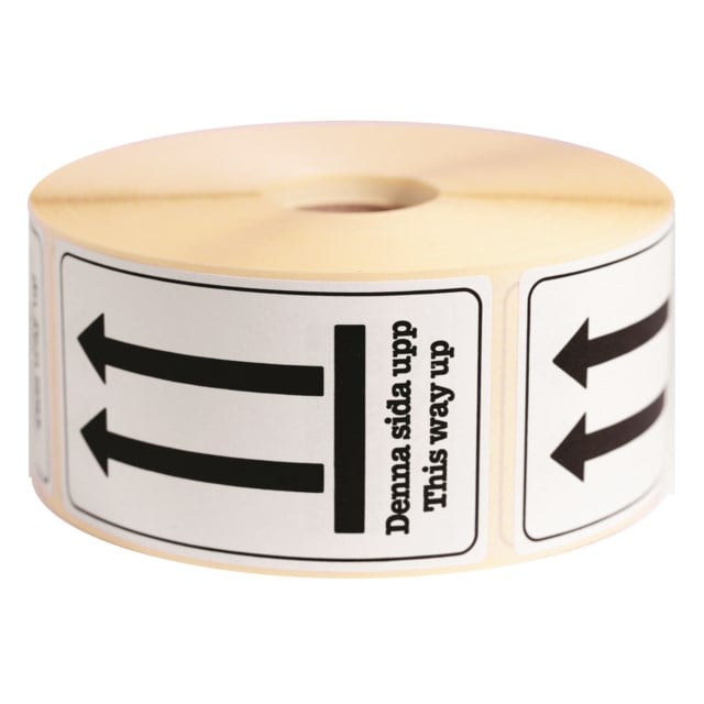 Transportetikett Denna sida upp - 70x120mm - 1