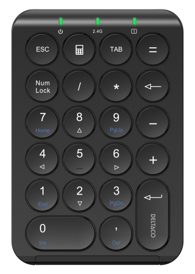 Trådlöst Numeriskt Tangentbord 2.4GHz Svart - 1