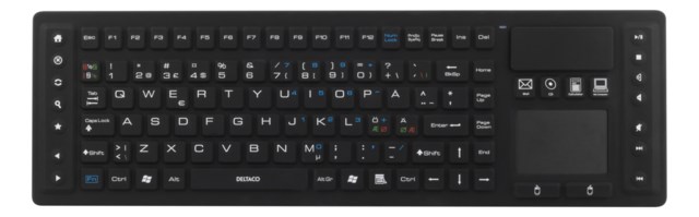 Trådlöst Tangentbord Med Pekplatta Silikon IP65 2.4 GHz - 1
