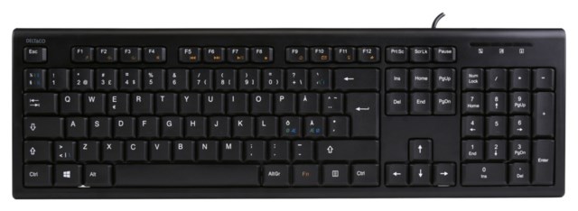 Tangentbord 105 Knappar Nordisk USB 13 Medieknappar - 1