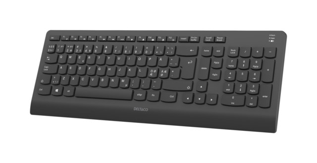 Bluetooth Tyst Fullstor Lågprofil Tangentbord Svart - 1