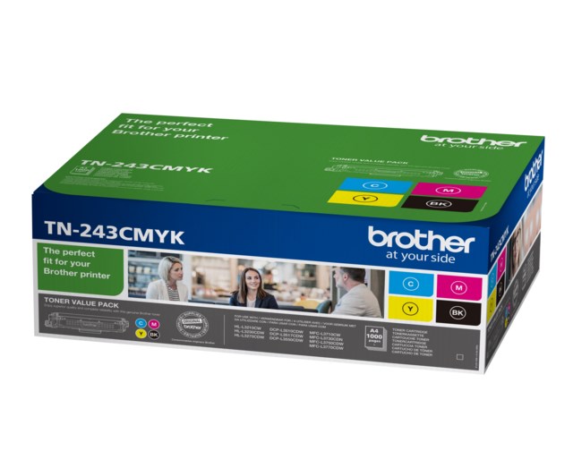 Lasertoner Brother svart TN-243CMYK valuepack - 1