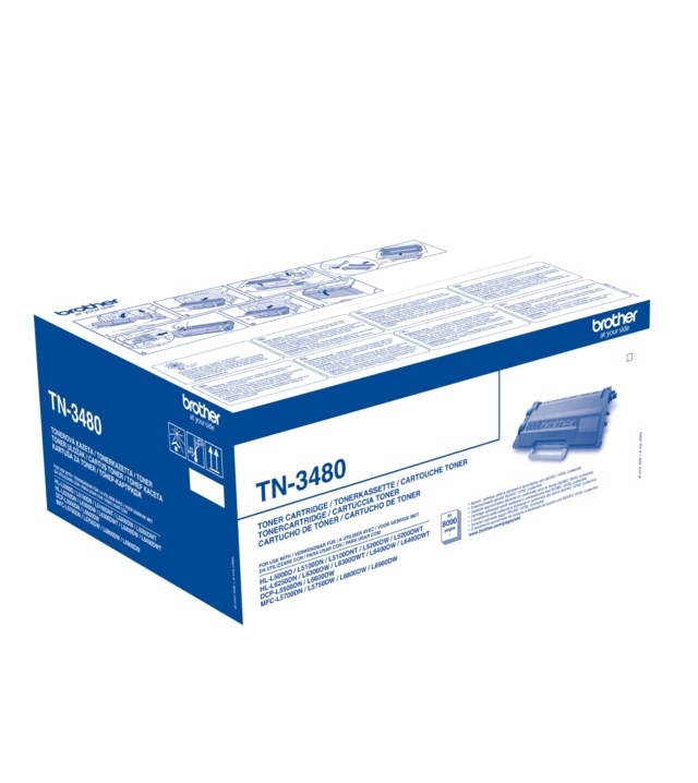 Lasertoner Brother TN-3480 svart - 1