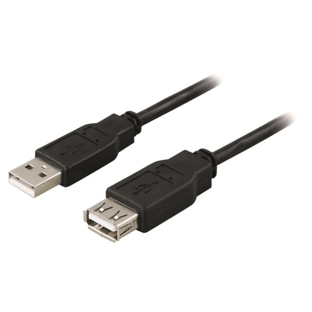 Kabel USB-förlängning A-A 2 m svart - 2m - 1