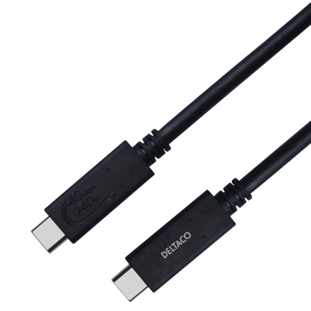 USB4 Gen3 USB-C till USB-C 5A EPR 0.8m Svart - 1