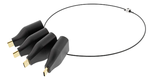 USB-C ADAPTER RING, mDP, DP, VGA, HDMI, svart - 1