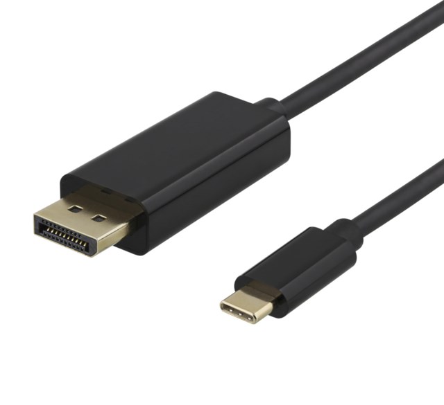 USB-C till DisplayPort-kabel 1m 4K@60Hz Svart - 1