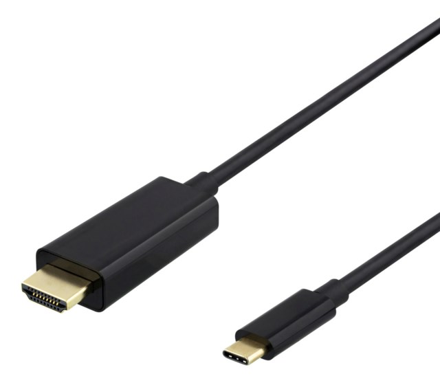 USB-C till HDMI-kabel 2m 4K@60Hz Svart - 1